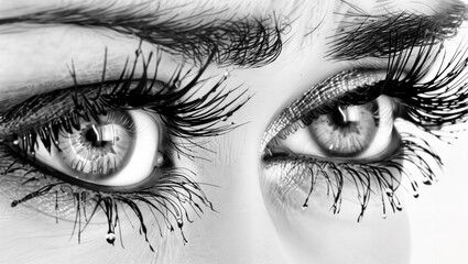 A close-up of eyes welled with tears, capturing the raw emotion of grief during a funeral