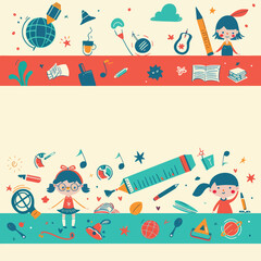 Education banner vector for design