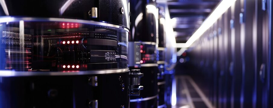 Quantum computer in a secure facility processing data at unimaginable speeds The pinnacle of computing power