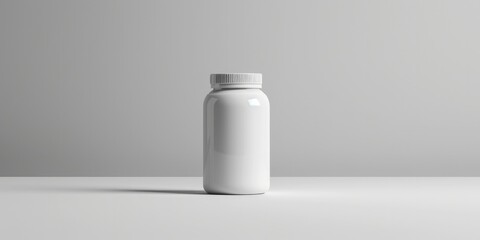 White Supplement Bottle - obrazy, fototapety, plakaty