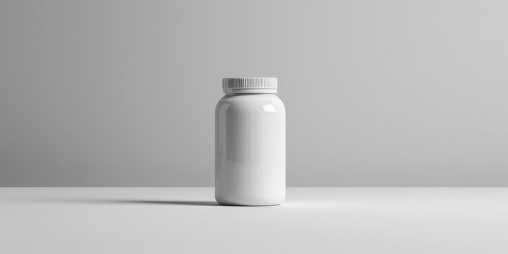 White Supplement Bottle