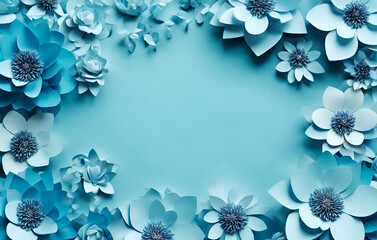 A captivating display of blue flowers, carefully selected for this background, A captivating display of blue flowers, carefully selected for this background