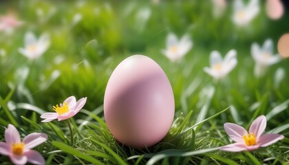 Obraz na płótnie Canvas easter eggs in the grass