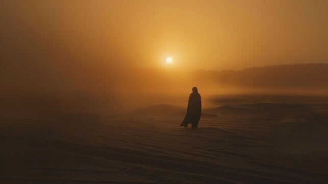 alien world background movie Dune exo planet men in black in desert epic scene by Midjourney 6