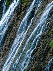 Long pause view of Glandieu falls, Bugey, Ain, France