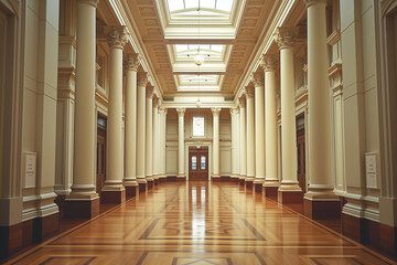 Modern apartment interior hall with sleek urban design minimalist d&eacute;cor Interior Hall Apartment Concept