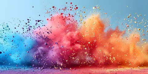 The Hindu festival of Holi celebrated with the throwing of colorful powder paint. Concept Festivals, Holi, Hindu Culture, Colorful Tradition, Joyful Celebration