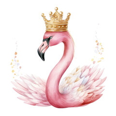 Royal Flamingo in Crown