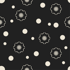 seamless abstract geometric pattern black and white background prints on fabrics surface textile paper packaging home decor stationery backgrounds and wallpaper vector illustration 