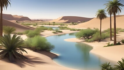 desert background, tv art, wall art sand and oasis adorned with vacation festive holiday