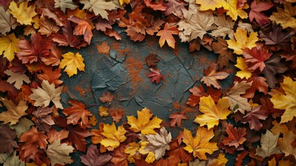 Textured Autumn Background - Rich fall colors and textures