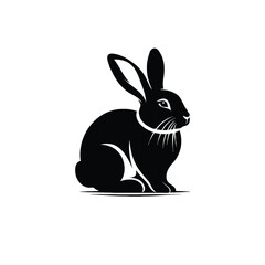 Rabbit icon isolated on white background. Vector illustration. 
