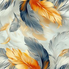 Seamless abstract decorative feather texture pattern