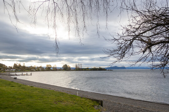 Lake Taupo jetty in New Zealand