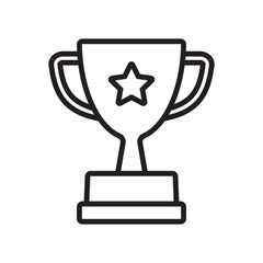Trophy icon. Trophy cup, winner cup, victory cup vector icon. Reward symbol sign for web and mobile.