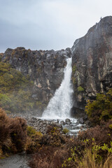 waterfall at tongariro in new zealand