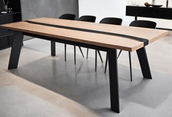 Elevate your dining experience with a sleek and modern table design. 