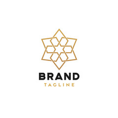 Luxury Geometric Moroccan Islamic Mosaic Zellige Logo Icon Design Symbol Template Flat Style Vector