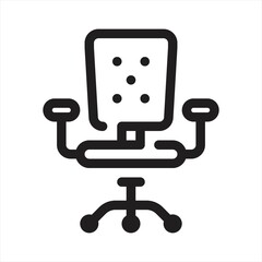 Office ichair con.Office armchair icon vector design template