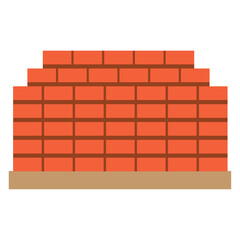 Colored brick wall icon Vector