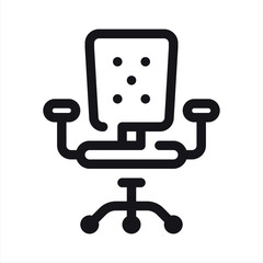 Office ichair con.Office armchair icon vector design template