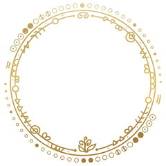 Ethnic Gold Round Icon