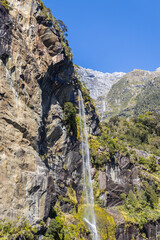 waterfall in mild ford sound