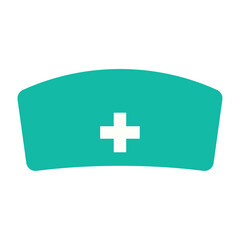 Colored nurse hat icon Vector