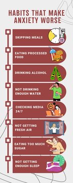 habits that make anxiety worse infographic