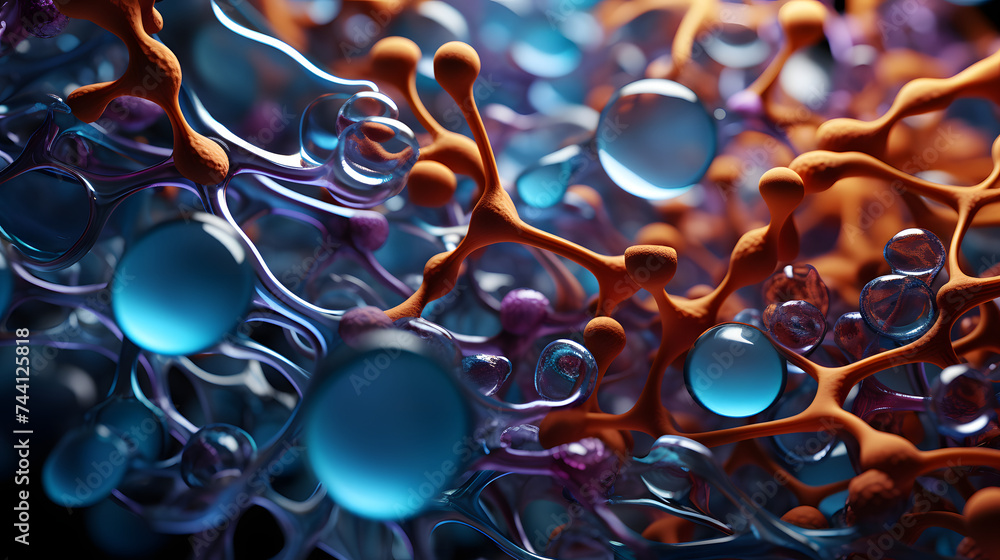 Poster an image of cells in different colors