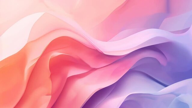 abstract background with smooth wavy lines in pink and purple colors