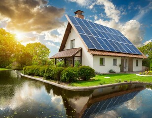 solar panel house with ia