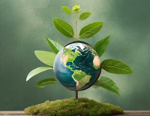 Global warming concept generated with artificial image