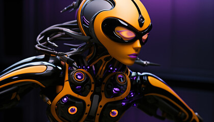 cyborg technology - beautiful and futuristic female robot