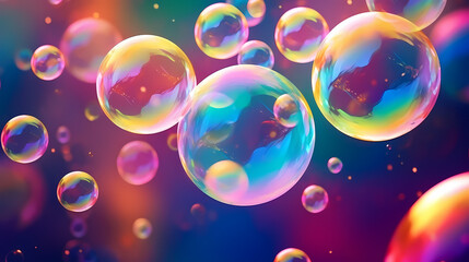 Massive soap bubbles float in the air, creating a mesmerizing dynamic scene