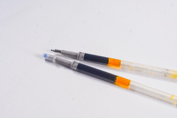 Ballpoint pen tip, scribbling on a white leather sofa, or car seats.