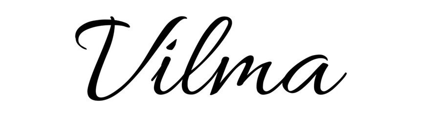 Vilma - black color - name written - ideal for websites,, presentations, greetings, banners, cards,, t-shirt, sweatshirt, prints, cricut, silhouette, sublimation

