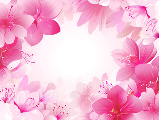 Art background of pink flowers with an empty space for text or greeting card decoration. Postcard.