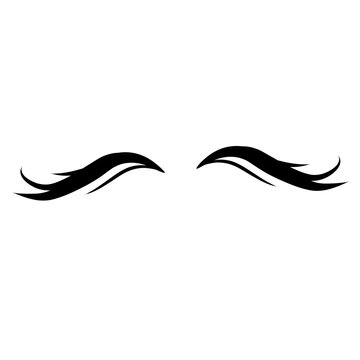 black eyelashes on white background clip art preview