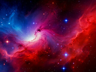 Default a close-up of a red and blue background with a colorful nebula background wallpaper neon effect 
