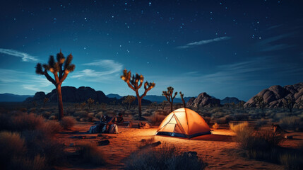 Desert night sky filled with a blanket of stars - obrazy, fototapety, plakaty