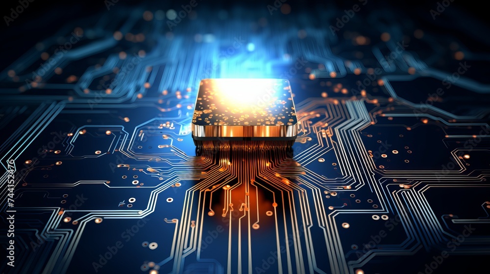 Poster abstract artificial intelligence. technology web background. virtual concept