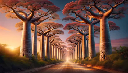 Foto op Plexiglas madagascar trees baobab © IOANNIS