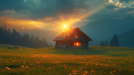 holiday modern luxury chalets on the slopes of the Alps