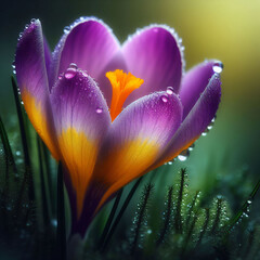 Crocus carpetanus adorns the landscape with its vibrant hues, a delightful display of nature's grace and renewal