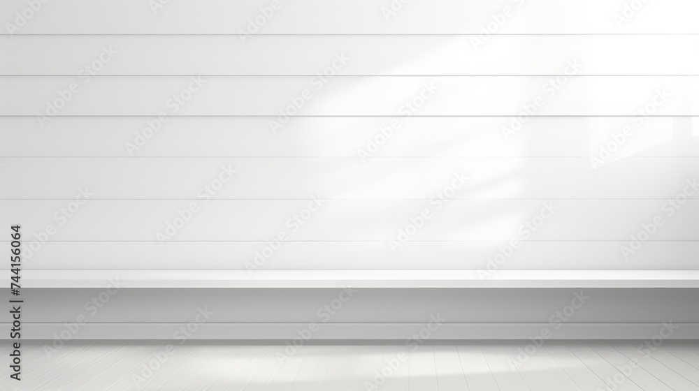 Poster abstract white studio background for product presentation. empty room with shadows of window and flo
