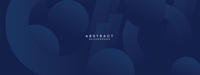Abstract gradient dark navy blue web banner. dark blue light business banner design background. diagonal geometric pattern circle, and square shape for poster, cover, presentation, flyer, or header - obrazy, fototapety, plakaty