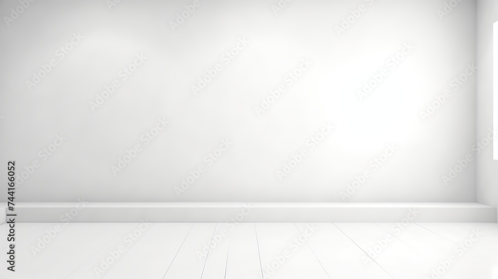 Poster empty white studio background. design for displaying product