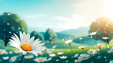 Fototapeta na wymiar Illustration of simple daisy