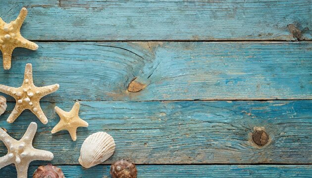 vintage beach wood background old weathered wooden plank painted in turquoise or blue sea color